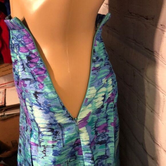 Perceptions Vintage 1990s A-line Skirt Artsy Print Size 8 - Picture 7 of 8